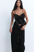 Bella - Sparkled Bow Crop Top