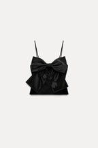 Bella - Sparkled Bow Crop Top