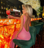 Isadora Backless Dress - Orange