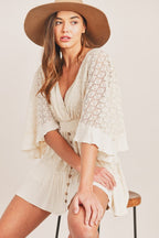 Mia Lace Crochet Romper