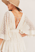 Mia Lace Crochet Romper