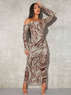 Zayla | Zebra Striped Bodycon Dress