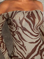 Zayla | Zebra Striped Bodycon Dress