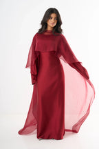 Sarah | Elegant Cape Dress