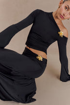 Ainsley Asymmetrical Long Sleeve Dress