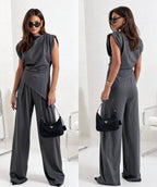 Stylish Sleeveless Two-Piece Set