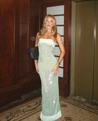Elizabeth | Malachite Green Statement Dress