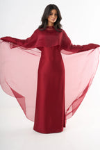 Sarah | Elegant Cape Dress