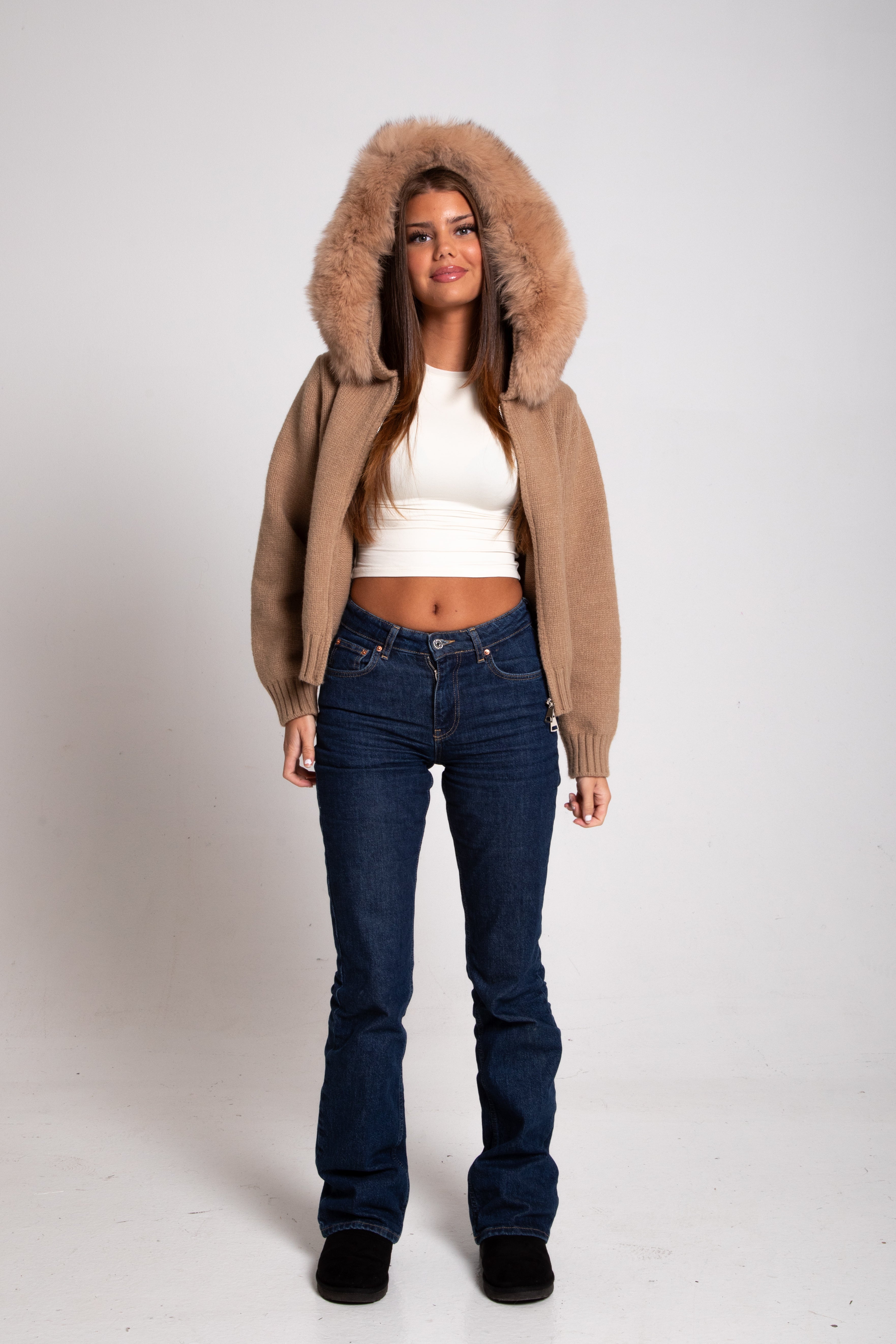 Joanna | Elegant Fur Cardigan