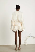 Stella Pleated Ruffled Mini Dress