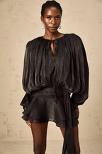 Stella Pleated Ruffled Mini Dress
