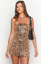 Leilani Leopard Sequin Mini Dress