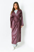 Dani Leather Trench Coat