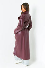 Dani Leather Trench Coat