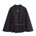 Elowen | Elegant Belted Cloak Coat