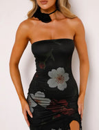 Nima Black Rose Maxi Dress