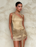 Marceline | Radiant Gold Evening Dress