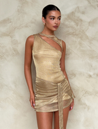 Marceline | Radiant Gold Evening Dress