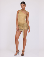 Marceline | Radiant Gold Evening Dress