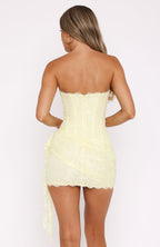 Forever Ever Strapless Lace Mini Dress