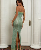 Elizabeth | Malachite Green Statement Dress