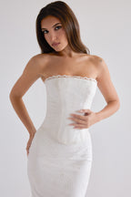 Celeste | Ivory Lace Corset Maxi