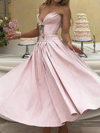 Victoria | Strapless Midi Dress
